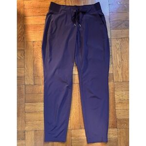 Athleta Size 0 Stride Athletic Pants Deep Purple Drawstring Lightweight